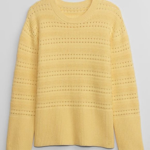 GAP Relaxed Navy/white-striped Mixed-Stitch Tunic Sweater/ NWT / Small - Picture 12 of 13